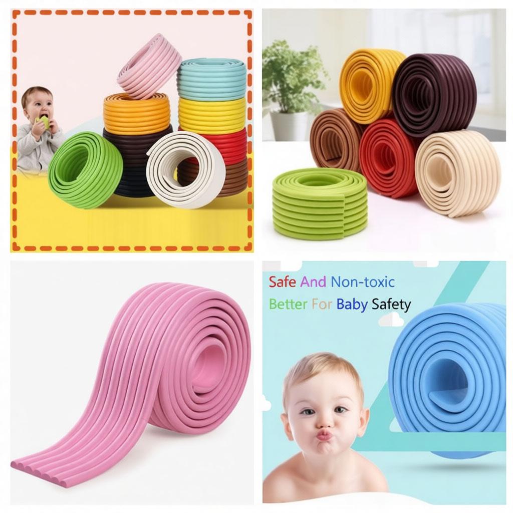 2M/Roll Self-Adhesive Table Corner Cushion 3D Thickened Edge Protection Strip Baby Safety Anti-collision Protector Non-toxic Decor