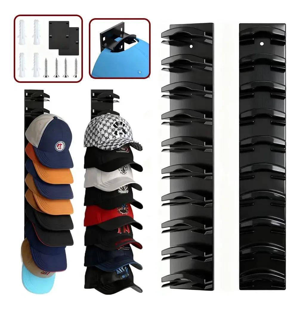 Pack 2 Ganchos Organizadores De Gorras Para Pared Adhesivos Sin Taladrar Porta Sombreros Y Cachuchas Para Puerta Y Armario