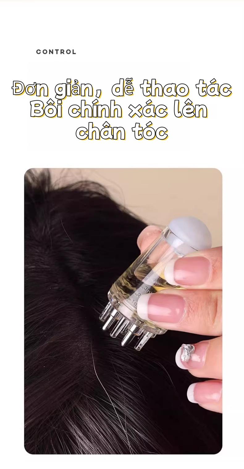 发根精准涂抹笔 双滚珠按摩头 头皮营养导入仪 帮助营养均匀渗透至发根 减少浪费 耐用易清洗