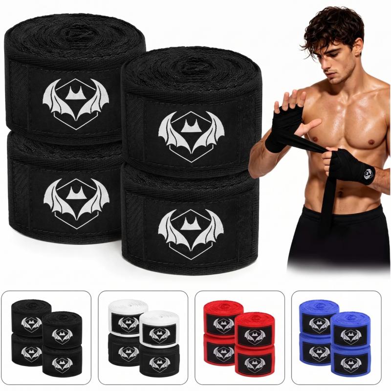 Paquete De 2 Vendas De Boxeo Semielásticas 5 Metros Con Cinta Mágica Para Muay Thai MMA Kickboxing Y Entrenamiento