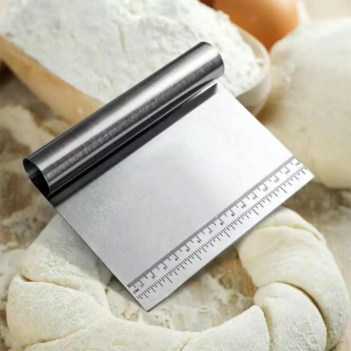 不锈钢面团刮刀 切面刀 带刻度 镜面抛光 Pro Dough Pastry