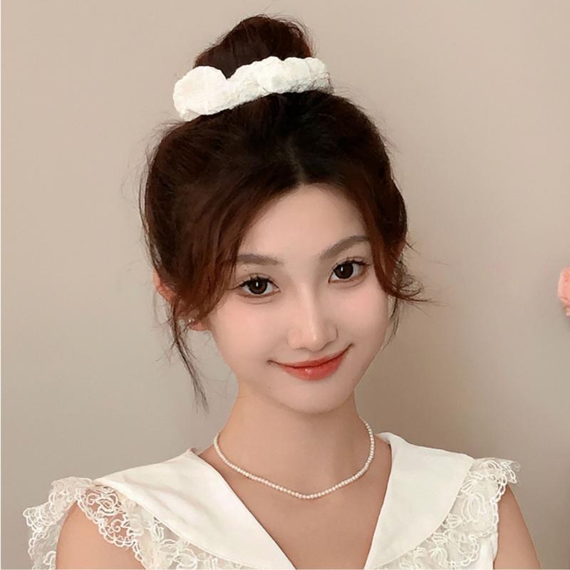 Scrunchie大号大肠发圈丸子头盘发手腕发圈优雅气质减龄学生通勤上班逛街适合佩戴