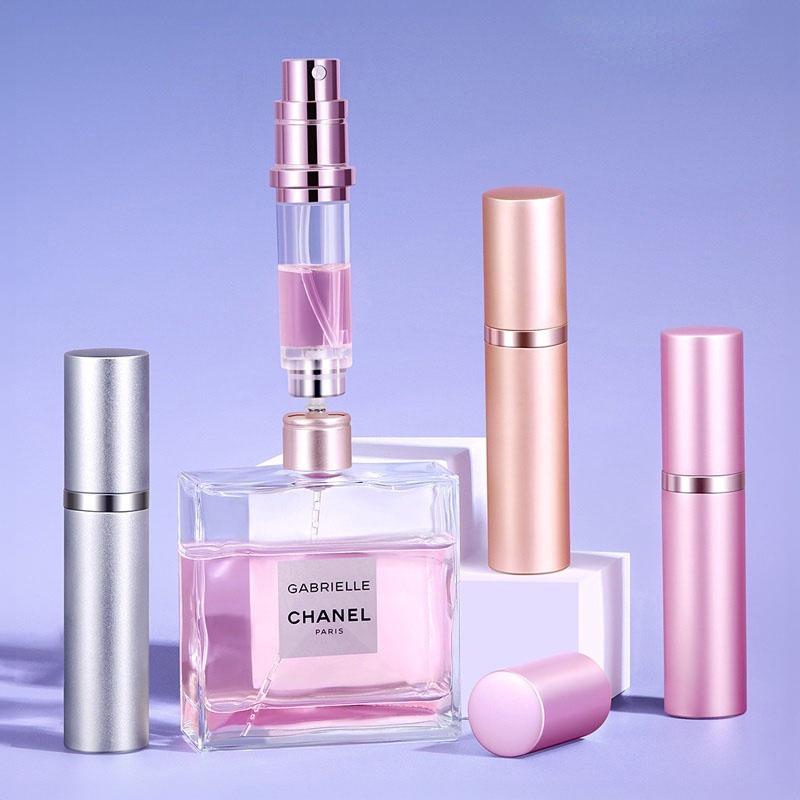 Travel Cosmetic Decanting Kit with Mini Spray Bottles, Leak-Proof Plastic for Perfume and Serum