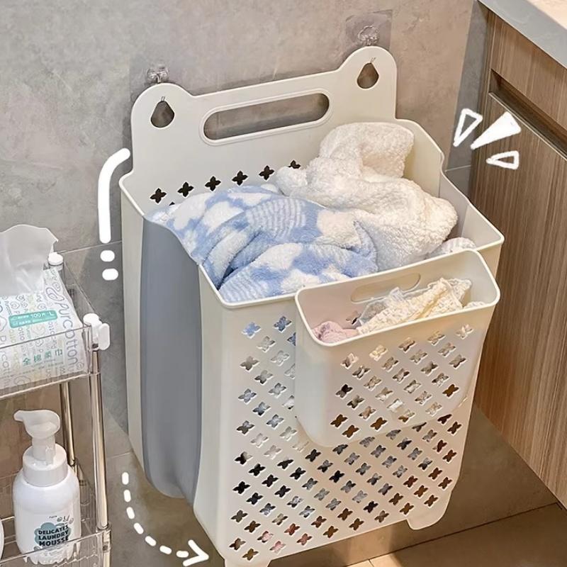 Laundry Basket na Wall-Mounted at Natitiklop, Malaking Kapasidad, Premium at Matibay, Space-Saving sa Banyo