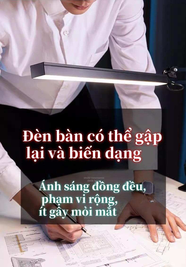 LED夹灯 智能多功能 角度灵活可调 三档色温 白光/黄光/中性光 安全无频闪 适用于房间工作与睡眠