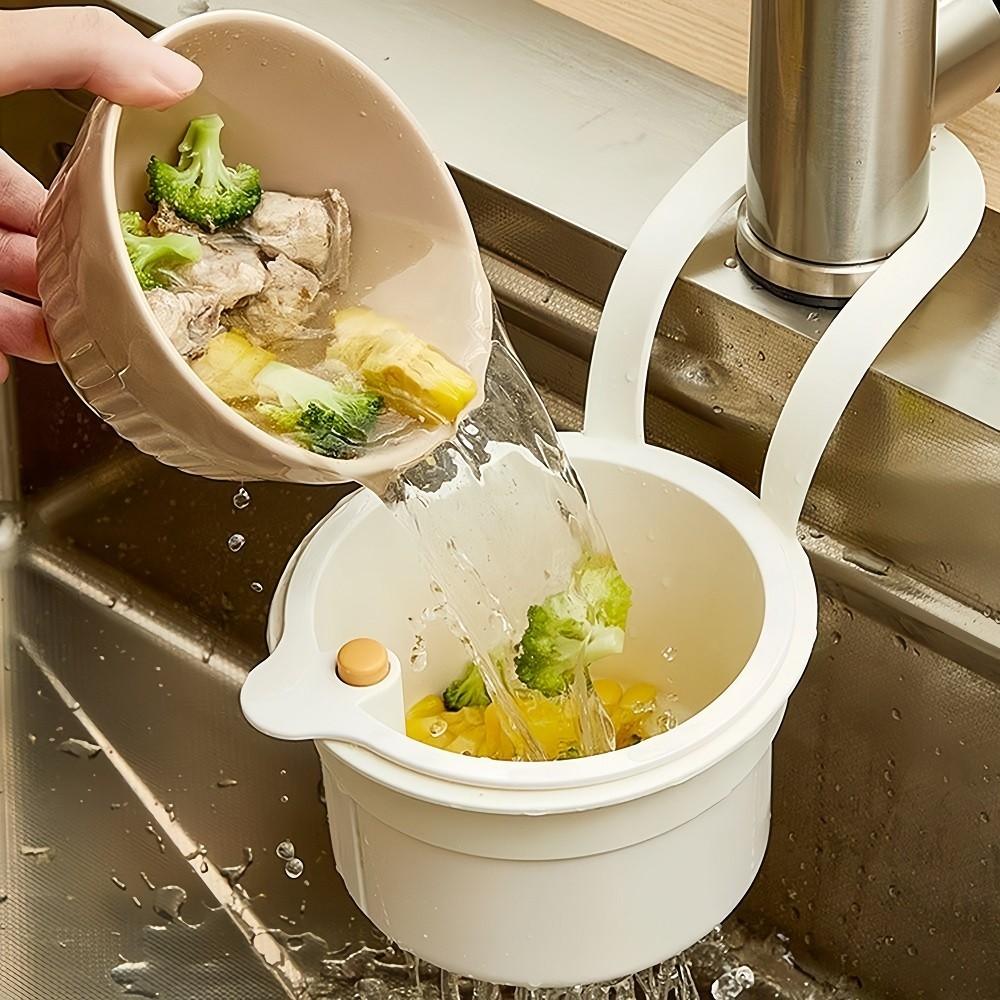 水槽挂式过滤网 多功能沥水篮 可拆卸厨房垃圾过滤器 快速排水清洁