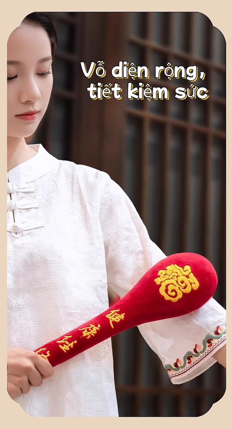 经络养生拍打套装 福字刺绣图案 柔韧耐用不易变形 使用简单方便 随时随地身体护理 带来好运