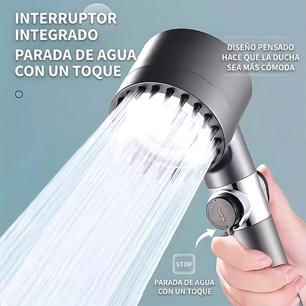 Regadera De Alta Presión Con Filtro Purificador 4 Modos Ducha De Mano Masaje Extractor De Cloro Spa En Casa 1 Modelo
