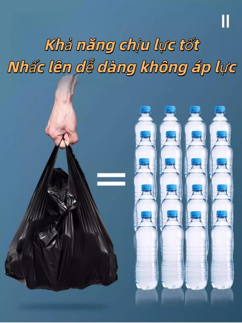 全新垃圾袋100只装新款平底加厚密封材质容量增大1/3高品质适用于家用商用方便高效