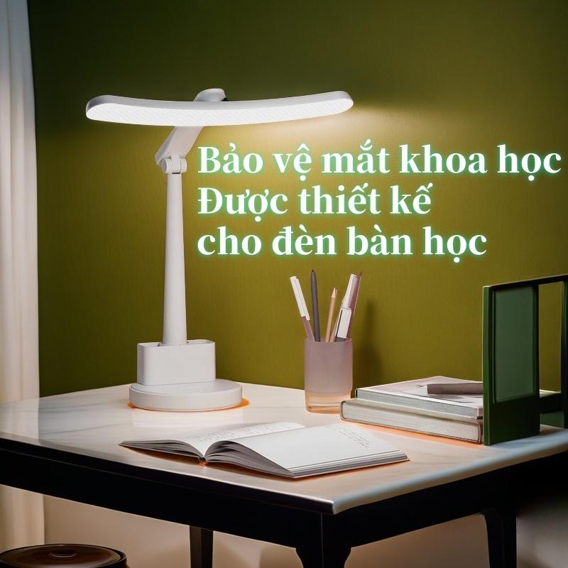 Desk Lamp for Students Eye Protection 3 Touch Modes 4000mAh Battery 72H