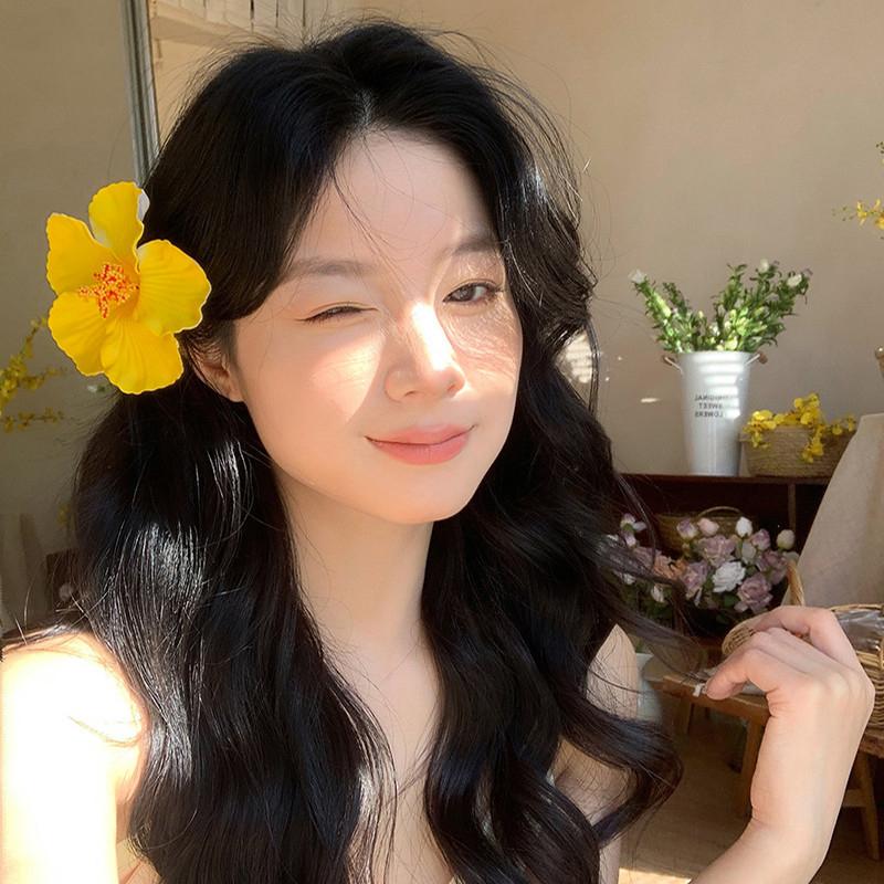 花朵发夹女款侧刘海夹美丽海边度假神器高品质发饰新款