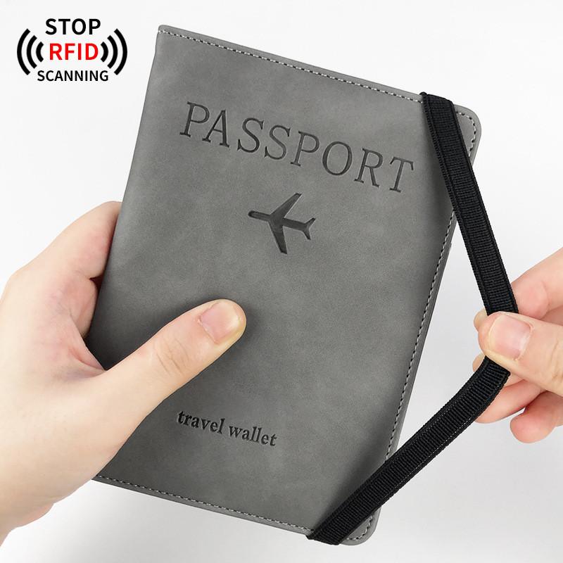 RFID护照钱包 多功能护照包 便携旅行 RFID信用卡护照保护套