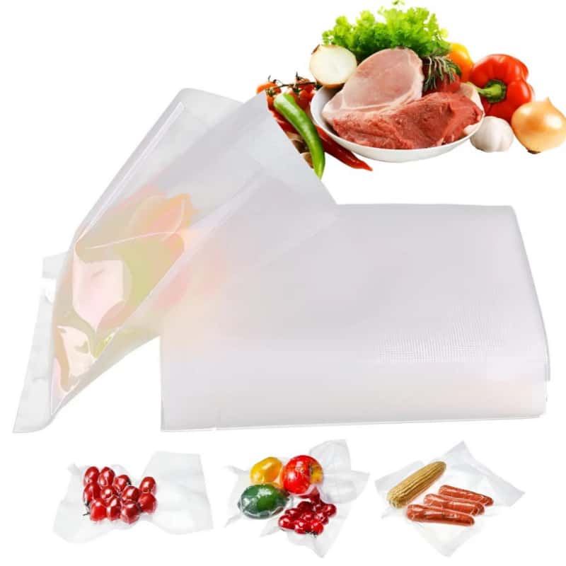 100 Bolsas Para Envasar Al Vacío Gofradas 20x30cm Para Selladora Universal De Alimentos Grado Alimenticio Libres De BPA