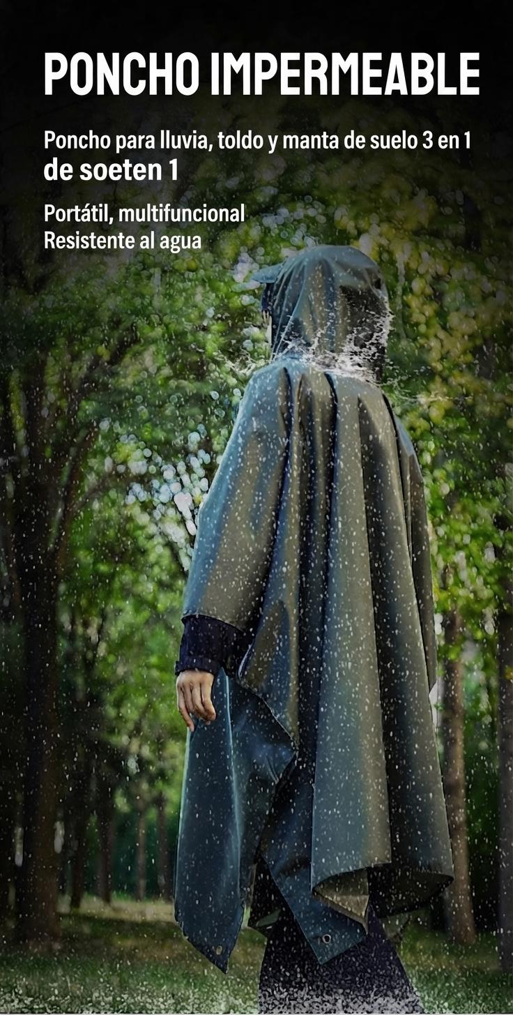 便携式防水雨披带袖连帽可重复使用轻便小巧紧凑易收纳适用于背包旅行音乐会和户外使用