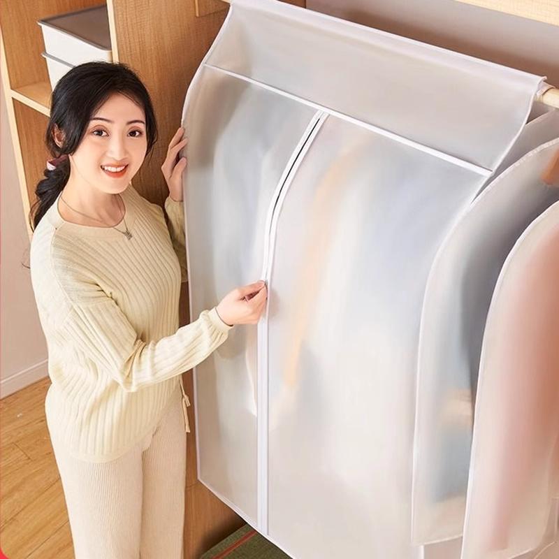 Túi Bọc Quần Áo Chống Bụi 3D PEVA Cao Cấp 60x50x90cm M/L/XL Chống Ẩm Mốc Chất Liệu Trong Mờ Bền Bỉ Tối Ưu Không Gian Tủ