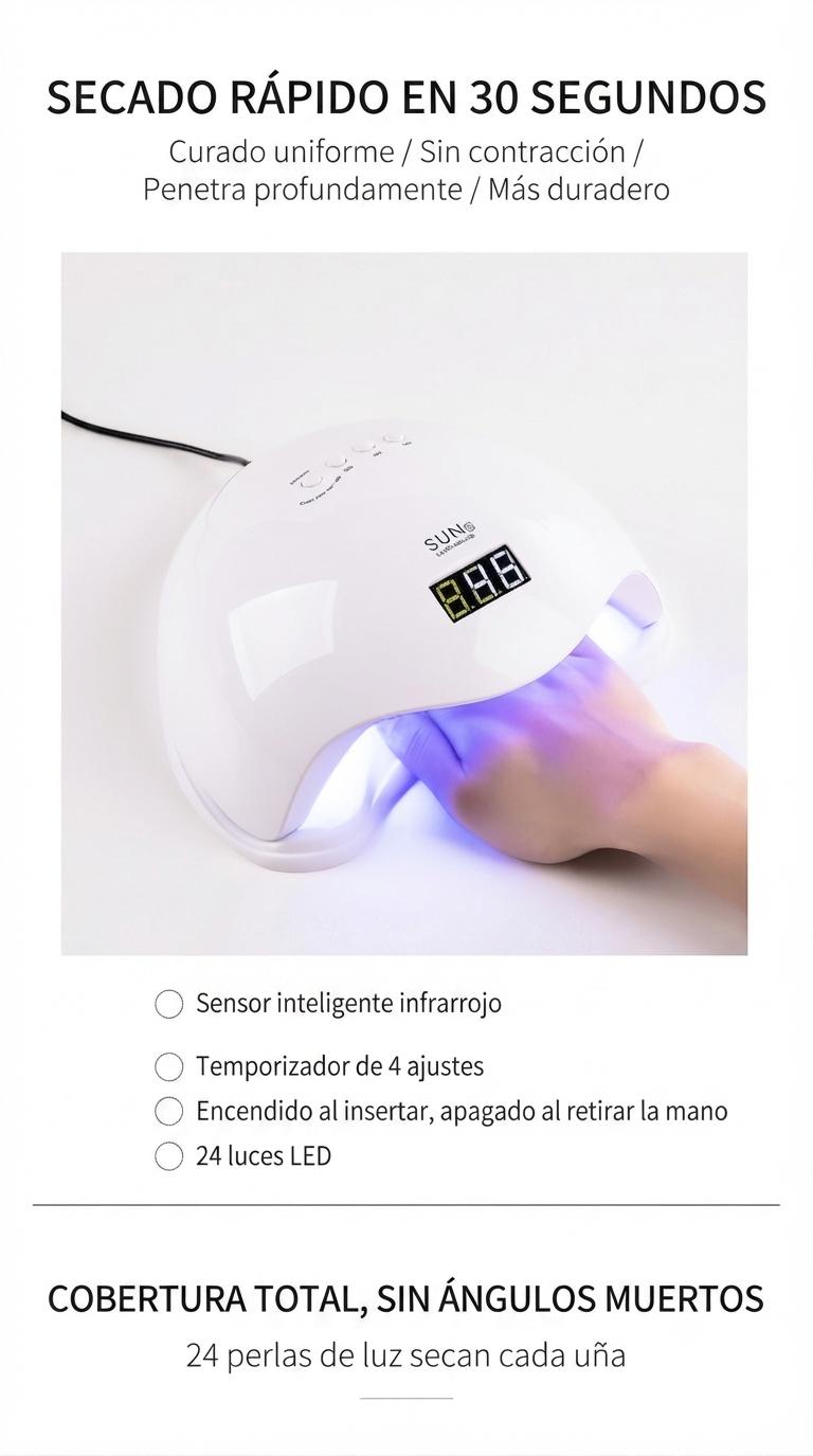 美甲灯 专业款 Sun 5 48W 带定时器 快速烘干凝胶 美甲足部护理 家用款