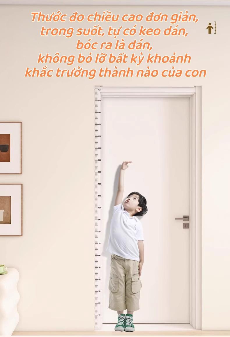 防水身高尺2M 透明/白底两种版本 方便记录日期 高品质