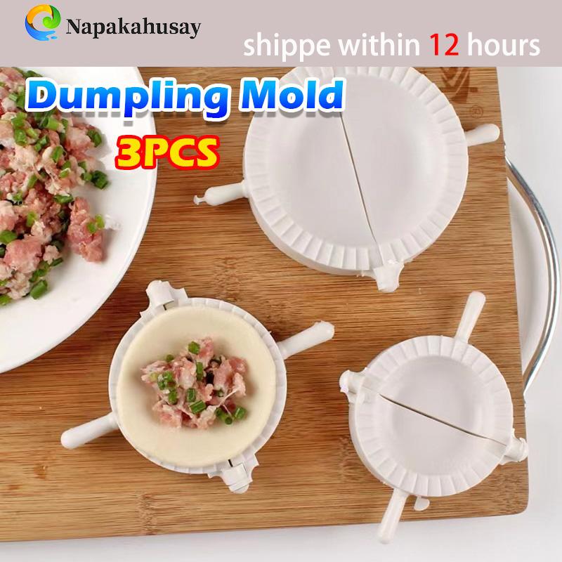 3-Piece Simple Pie & Dumpling Press Set – Heavy-Duty Plastic Dough Mold & Pastry Tool for Kitchen