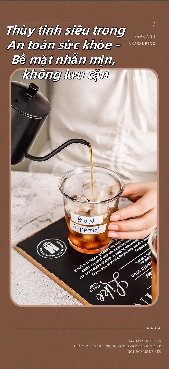 耐热玻璃杯 水杯咖啡杯 美观喇叭口设计