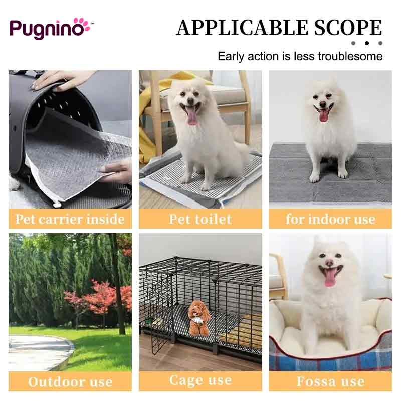 Pugnino 宠物尿垫训练垫 狗狗猫咪用 竹炭碳纤维吸水尿布垫