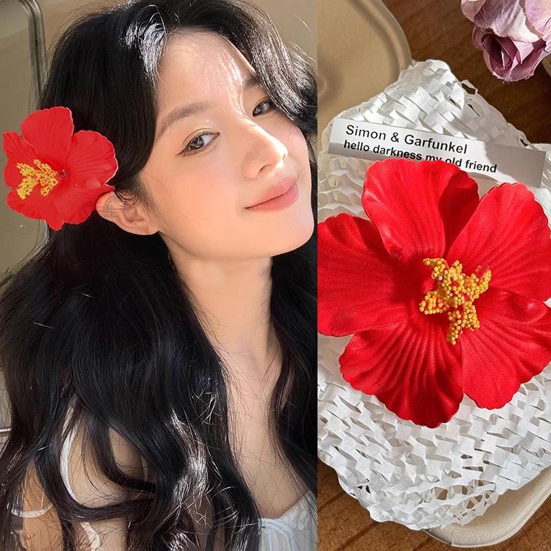 花朵发夹女款侧刘海夹美丽海边度假神器高品质发饰新款