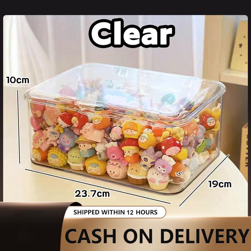 Popotidy Clear Compartment Storage Box Tea Bag Container Coffee Organizer Display Rack Desktop Organizer 1pc Transparent Acrylic 23.7cm*19cm*10cm Stackable Easy to Move