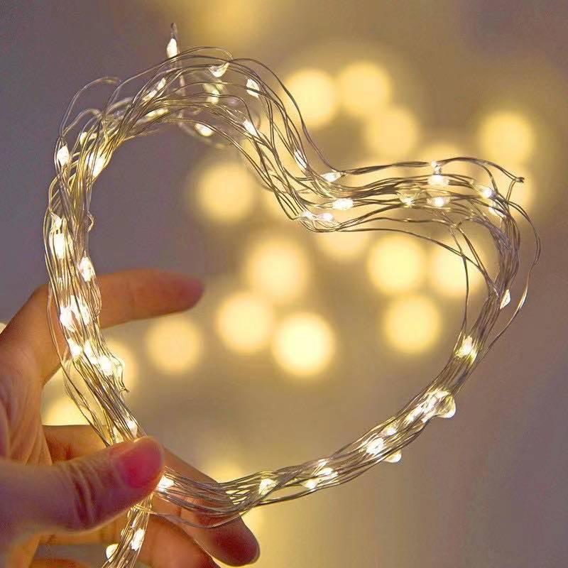 LED Firefly Fairy Lights 3 Flash Modes Birthday Christmas Romantic Bedroom Gift 1M 2M 3M Wire Yellow Multicolor Single