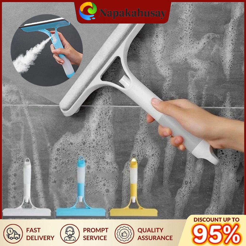 Cleaning Wiper with Spray Bottle 3 In 1 Household Glass Wiper Window Cleaning Tool Squeegee