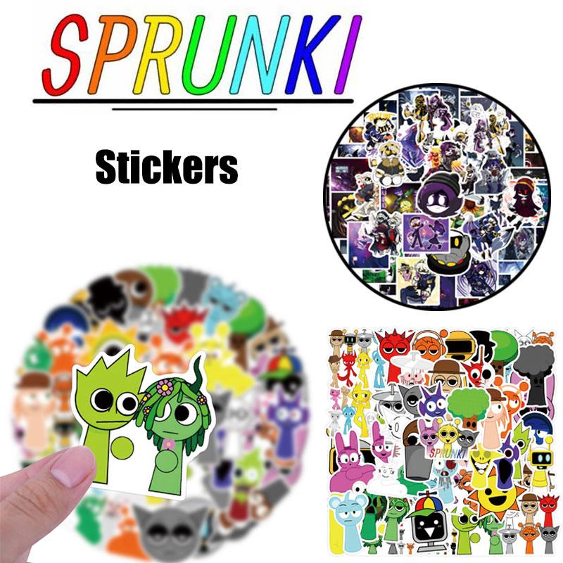 110张 Sprunki 卡通装饰水瓶防水贴纸 儿童礼物