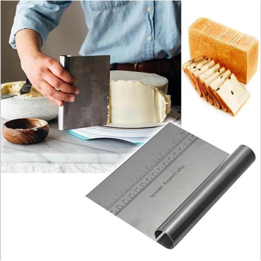 不锈钢面团刮刀 切面刀 带刻度 镜面抛光 Pro Dough Pastry