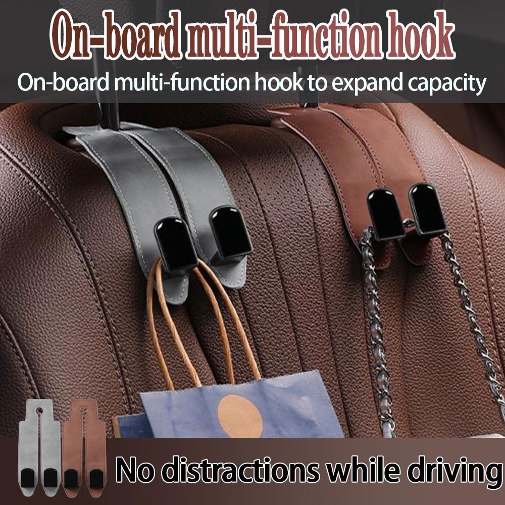 Car Hook Seat Back Hook Faux Fur Multifunctional Hidden Suede Metal 15kg Capacity Easy Install Elegant Design