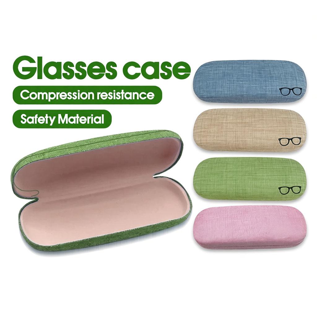 Eyeglass Case Linen Colorful Soft Magnetic Hardcase Compression Resistance Safety Material Premium